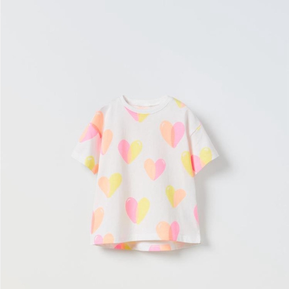 Zara Heart T Shirt. Size 3-4T but runs oversized